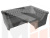 Угловой диван Бронкс правый угол (Серый\Коричневый)