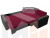 Угловой диван Комфорт правый угол (Бордовый\Черный)