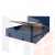 Мягкая кровать Лана 1,8 с подъемным механизмом (синий велюр)
