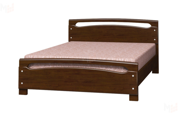 Кровать из массива Камелия-2 (140*200) дуб коньяк