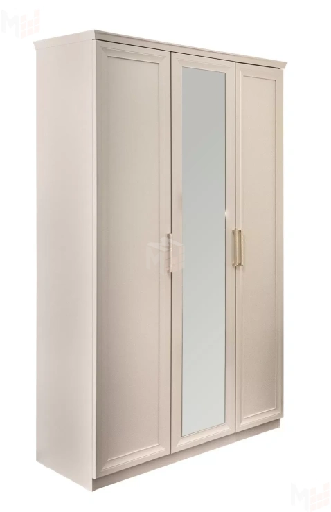 Шкаф Мокко 3-дверный с зеркалом бежевый