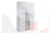 Шкаф трехдверный Зефир  109.02 белое дерево/пудра розовая (эмаль)