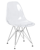 Стул обеденный DOBRIN DSR CASPER (ножки хром, цвет прозрачный)