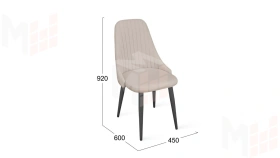 Стул Франк (конус) исп. 2 - ДП2-30 Графит/Микровелюр Catania Ivory (бежевый)