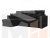 Угловой диван Валенсия левый угол (Черный)