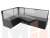 Кухонный угловой диван Кристина левый 
угол (Черный\Белый)