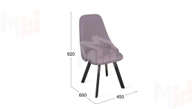 Стул Франк (паук) исп. 2 - ДП2-30 Черный матовый/Catania Lavender (лавандовый)