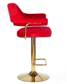 Стул барный DOBRIN CHARLY GOLD (красный велюр (MJ9-45))