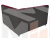 Кухонный угловой диван Мирта правый угол (Бордовый)