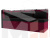 Кухонный диван Метро с углом слева (Черный\Бордовый)