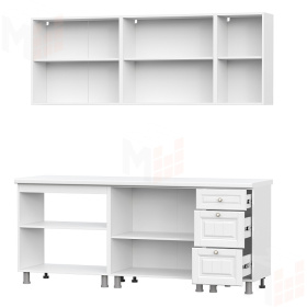 Кухонный гарнитур Прованс (2,0м) (МДФ) (без столешниц) Белый 