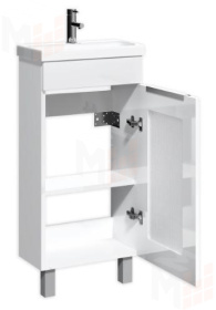 Тумба под умывальник "Миранда 40 Кристалл" без ящика Айсберг