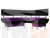 Кухонный угловой диван Альфа правый угол (Фиолетовый\Черный)