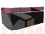Кухонный угловой диван Классик правый 
угол (Бордовый\Черный)