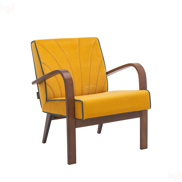 Кресло для отдыха Шелл (Орех/Fancy 48, кант Fancy 37)