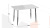 Стол Невада - ДП1-02-08 Белый мрамор, Графит