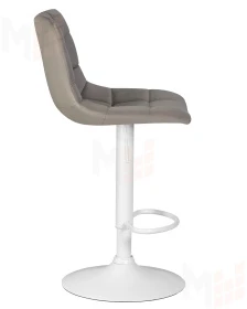 Стул барный DOBRIN TAILOR WHITE (серый велюр (MJ9-75))