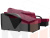 П-образный диван Форсайт (Бордовый\Черный)