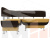 Кухонный угловой диван Альфа левый угол (Желтый\коричневый)