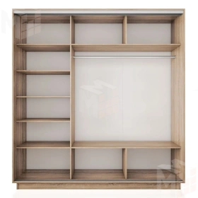 Шкаф-купе Экспресс трио 1 зеркало 1800 (Ясень Анкор светлый)