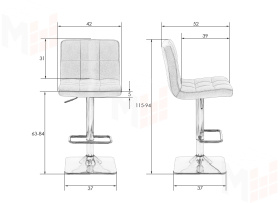 Стул барный DOBRIN DOMINIC (мокко велюр (MJ9-9))