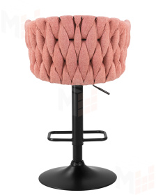 Стул барный DOBRIN LEON (розовая ткань (LAR 275-10))