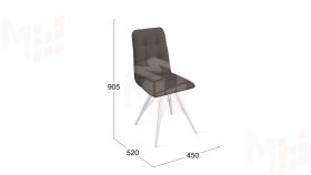 Стул Аспен К3 Белый матовый, Микровелюр Jercy Stone