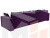 Диван прямой Майами Long (Фиолетовый\Черный)