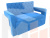 Прямой диван Рамос Люкс 2-х местный (Голубой)