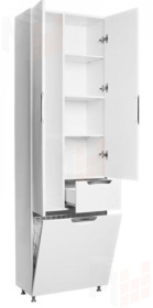 Пенал напольный "Грация" 60 с корзиной для белья Домино