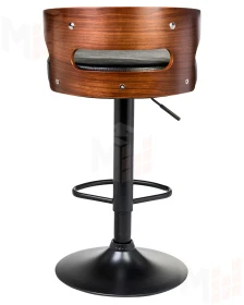 Стул барный DOBRIN FRED BLACK (коричневое дерево, чёрный)
