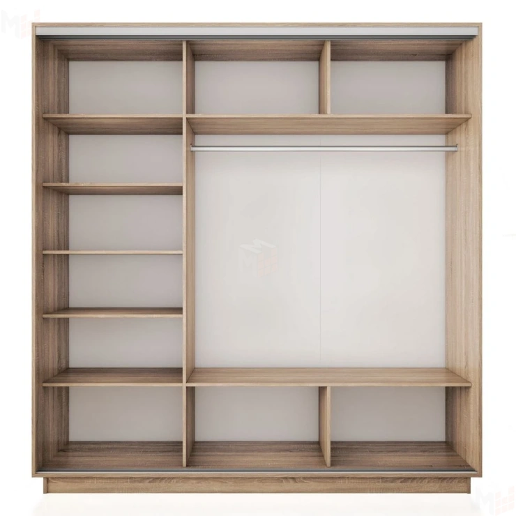 Шкаф-купе Экспресс трио 1 зеркало 2100 (Бетон)