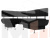 Кухонный угловой диван Альфа левый угол (Черный)