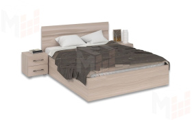 Кровать Ненси 1,6 с подъемным механизмом (ясень/капучино глянец)