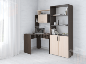 Стол компьютерный Квартет-12 со стеллажом