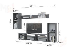 Гостиная Лира ЛДСП Графит