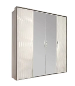 Шкаф Гравита 4-дверный белый глянец с зеркалом Шкаф Гравита 4-дверный белый глянец с зеркалом