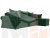 Угловой диван Элис правый угол (Зеленый)