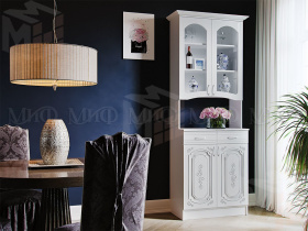 Буфет Лиза-2 2-х створчатый (белый глянец)