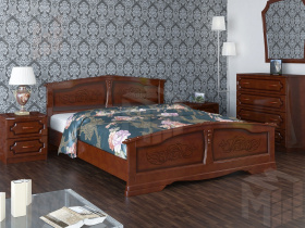 Кровать из массива Елена (140*200) орех