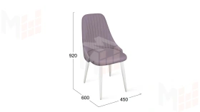 Стул Франк (конус) исп. 2 - ДП2-30 Белый матовый/Микровелюр  Catania Lavender (лавандовый)