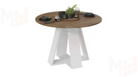 Стол обеденный Райнер Тип 1 Белый, Дуб Крафт золотой