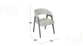 Кресло Техас 1 - W-101 Графит, тк. №221 Шенилл Estetica moonstone