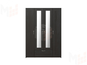 Шкаф Сириус 4 двери 1 ящик (2 зеркала) высокий, венге