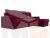 Угловой диван Верона правый угол (Бордовый)