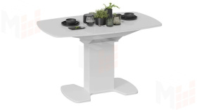Стол обеденный Портофино - СМ(ТД)-105.02.11(1) Белый глянец, Стекло белое