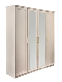 Шкаф Мокко 4-дверный с зеркалом бежевый
