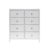Комод Leset Нирита/Хайди, 8 ящиков, Белый (Белый/Белый)