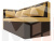 Кухонный диван Метро с углом слева (Желтый\коричневый)