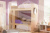 Двухъярусная кровать Омега 4А (МДФ) со шкафом